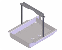 TJM BATTERY FRAME STEEL BLACK