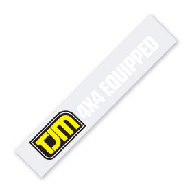 EQUIPPED BUMPER STICKER CLEAR VINYL 150MMX50MM 50/BUNDLE