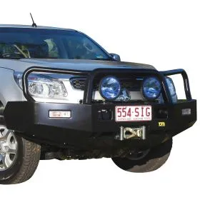 TJM TRADESMAN BULL BAR BLACK STEEL