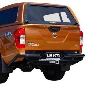 TJM RB6 REAR PROTECTION STEP TOWBAR BLACK STEEL 63MM TUBE