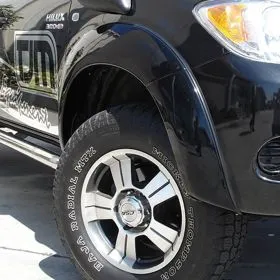 FLARE FRONT DELUXE FIBREGLASS BLACK PAIR