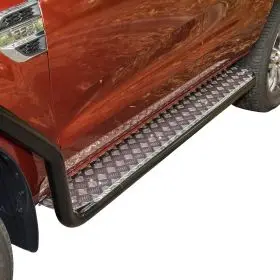 TJM SIDE STEPS MODULAR STEEL BLACK 63MM