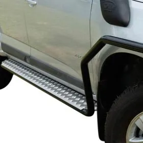 TJM SIDE STEPS MODULAR STEEL BLACK 50MM