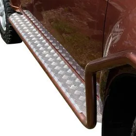 TJM SIDE STEPS MODULAR STEEL BLACK 50MM