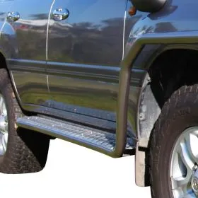 TJM SIDE STEPS MODULAR STEEL BLACK 50MM