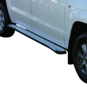 TJM SIDE STEPS MODULAR STEEL BLACK 50MM