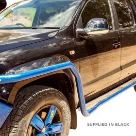 TJM SIDE STEPS MODULAR STEEL BLACK 63MM