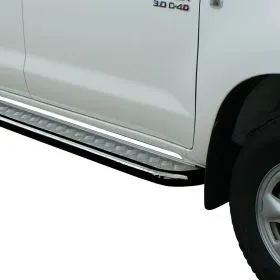 TJM SIDE STEPS MODULAR STEEL BLACK 50MM