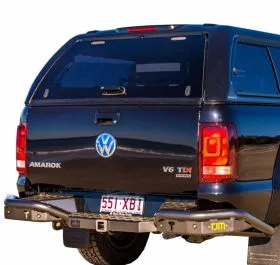 TJM RB6 REAR PROTECTION STEP TOWBAR BLACK STEEL 63MM TUBE